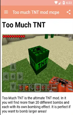 Too much TNT mod mcpe android App screenshot 1